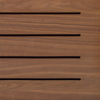 Credenza Carolin 2 ante e 1 cassetto impiallacciato noce 180 x 83,8 cm