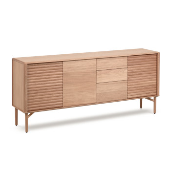 Credenza Lenon 3 ante 3 cassetti legno e impiallacciatura rovere 200x86 cm FSC MIX Credit