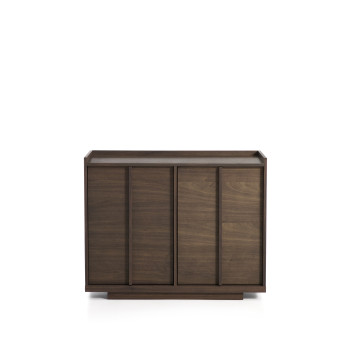 Credenza Onix di impiallacciatura in noce con finitura scura 100 x 80 cm FSC Mix Credit