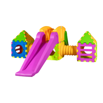 Cubic toy modello i2000 – gioco modulare componibile con 1 scivolo grande e 2 casette.