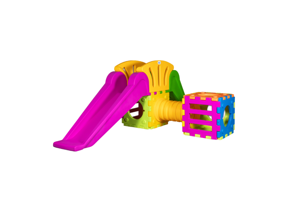 Cubic toy modello L2000 – gioco modulare componibile con 1 scivolo grande e 1 cubotto.