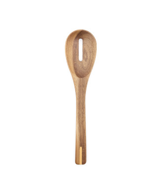 Cucchiaio con foro Zairin in legno di acacia FSC 100% e metallo