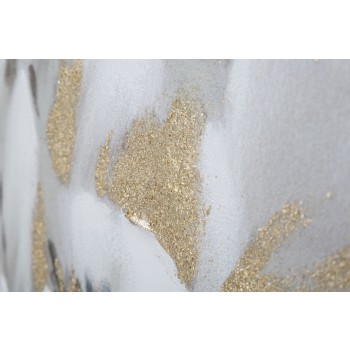DIPINTO SU TELA WHITE/GOLD FLOWER