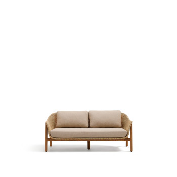 Divano 2 posti Galea in teak massello e rattan sintetico 170,5 cm FSC 100% FSC