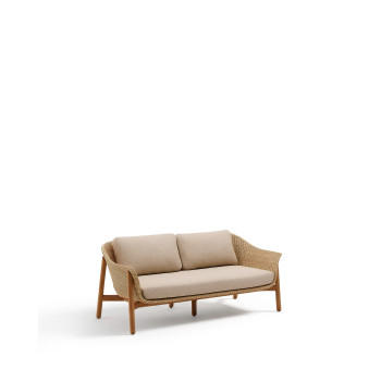 Divano 2 posti Galea in teak massello e rattan sintetico 170,5 cm FSC 100% FSC