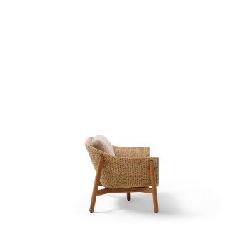 Divano 2 posti Galea in teak massello e rattan sintetico 170,5 cm FSC 100% FSC