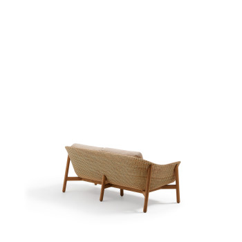 Divano 2 posti Galea in teak massello e rattan sintetico 170,5 cm FSC 100% FSC