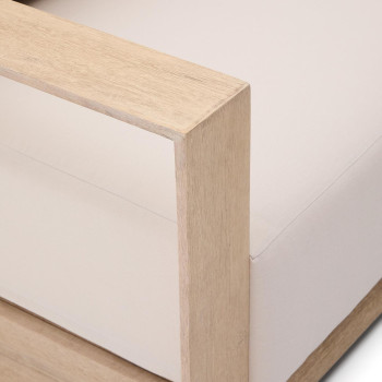 Divano Ambra a 2 posti in legno massiccio di acacia con finitura chiara 174 cm FSC 100%