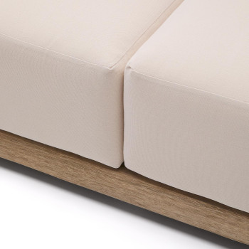 Divano Ambra a 2 posti in legno massiccio di acacia con finitura chiara 174 cm FSC 100%