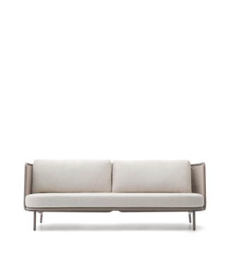 Divano da esterno a 3 posti Sedalis in alluminio e corda