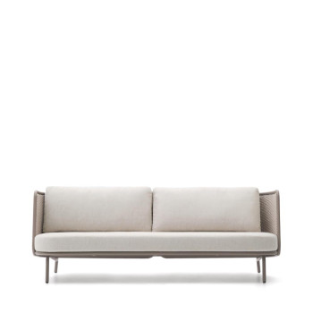 Divano da esterno a 3 posti Sedalis in alluminio e corda