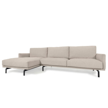Divano Galene 3 posti con chaise longue sinistro beige 254 cm FSC Mix Credit