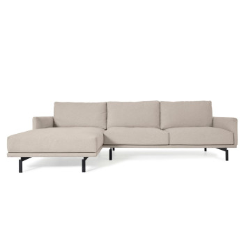 Divano Galene 3 posti con chaise longue sinistro beige 254 cm FSC Mix Credit