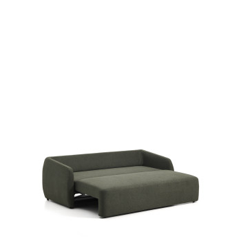 Divano letto Laira 3 posti in ciniglia verde scuro 218 cm FSC Mix Credit