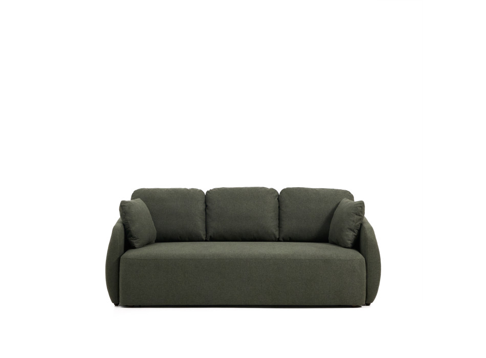 Divano letto Laira 3 posti in ciniglia verde scuro 218 cm FSC Mix Credit