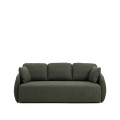 Divano letto Laira 3 posti in ciniglia verde scuro 218 cm FSC Mix Credit