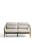 Divano Menfi a 2 posti in legno massiccio di acacia e corda verde 136 cm FSC 100%