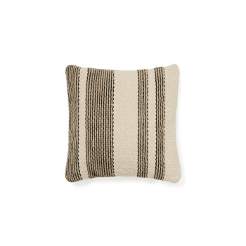 Federa per cuscino Aylin in cotone con ricamo in juta