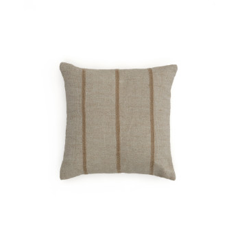 Fodera cuscino Disis in lino e cotone a righe intessute beige 45 x 45 cm