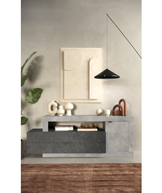 FREEDOM-madia bassa 1 anta + 2 cassetti