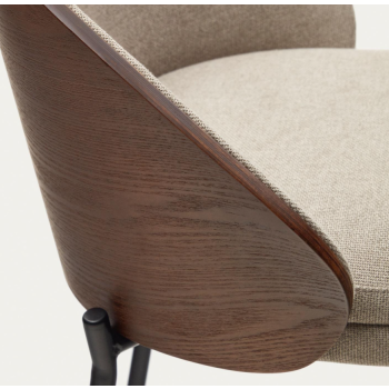 gabello Eamy in ciniglia impiallacciato frassino finitura wengé, 77 cm