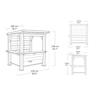 Keter Gazebo BAR Signature Walnut