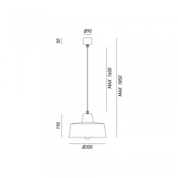 Lampada a sospensione OFFICINA 268.05.FF IL FANALE