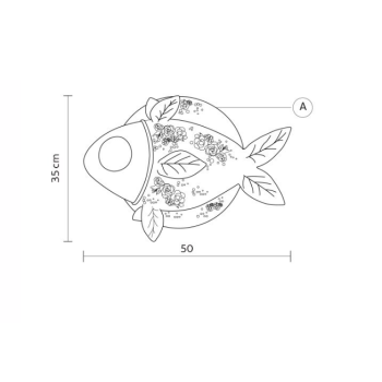 Lampada Aprile da parete da interno Karman