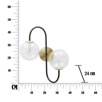 LAMPADA DA MURO IRON BLACK