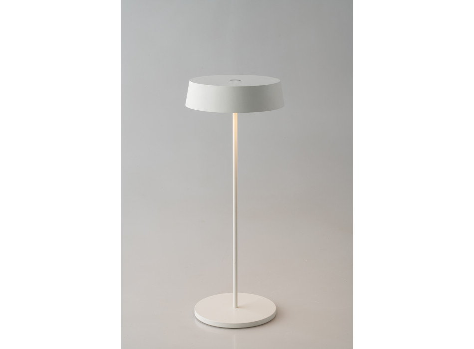 LAMPADA DA TAVOLO RICARICABILE LED COCKTAIL BIANCA 2,2W 192LM 3000K DIMM. IP54 29,5X12X12CM