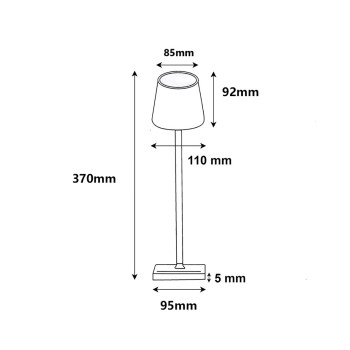 Lampada da tavolo ricaricabile Tecno 