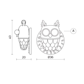 Lampada Ti vedo da parete da interno Karman