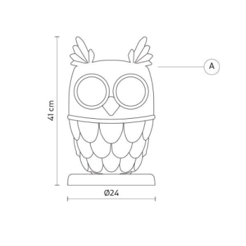 Lampada Ti Vedo da tavolo da interno Karman