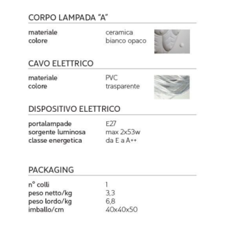 Lampada Ti Vedo da tavolo da interno Karman