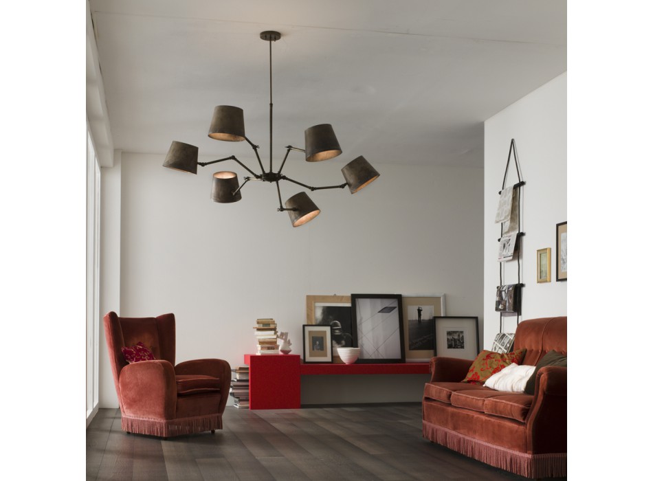 Lampadario stile industriale REPORTER 271.04.OF IL FANALE