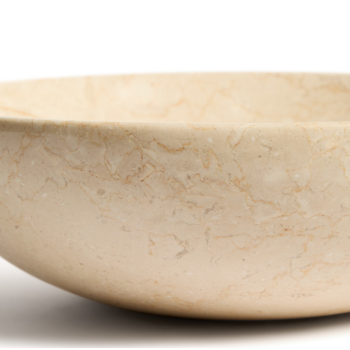 Lavabo da appoggio Darnen in marmo beige Ø 40 cm