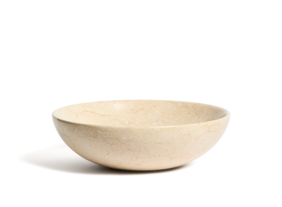 Lavabo da appoggio Darnen in marmo beige Ø 40 cm