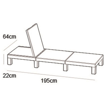 Lettino con cuscini DAYTONA DELUXE KETER 