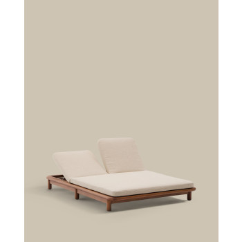 Lettino doppio Turqueta in legno massiccio di teak FSC al 100%