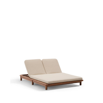 Lettino doppio Turqueta in legno massiccio di teak FSC al 100%