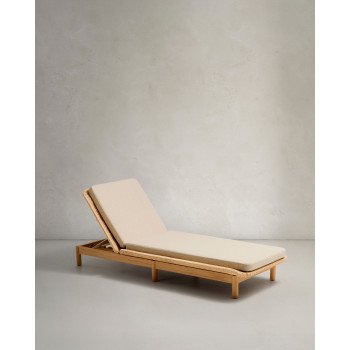 Lettino Galea in teak massello e rattan sintetico FSC 100%