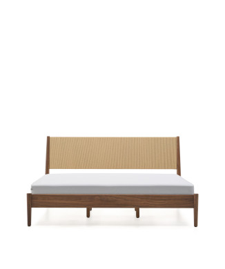 Letto Elan impiallacciatura e legno massiccio di noce corda materasso 180x200cm FSC Mix Credit