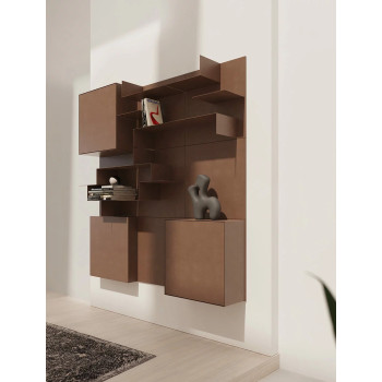 Libreria a parete Opera 3X3 Siderio