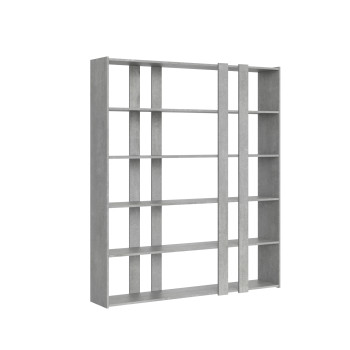 Libreria Kato - Composizione A Kato 6R 2 fianchi 4 fasce lunghe Bianco Frassino