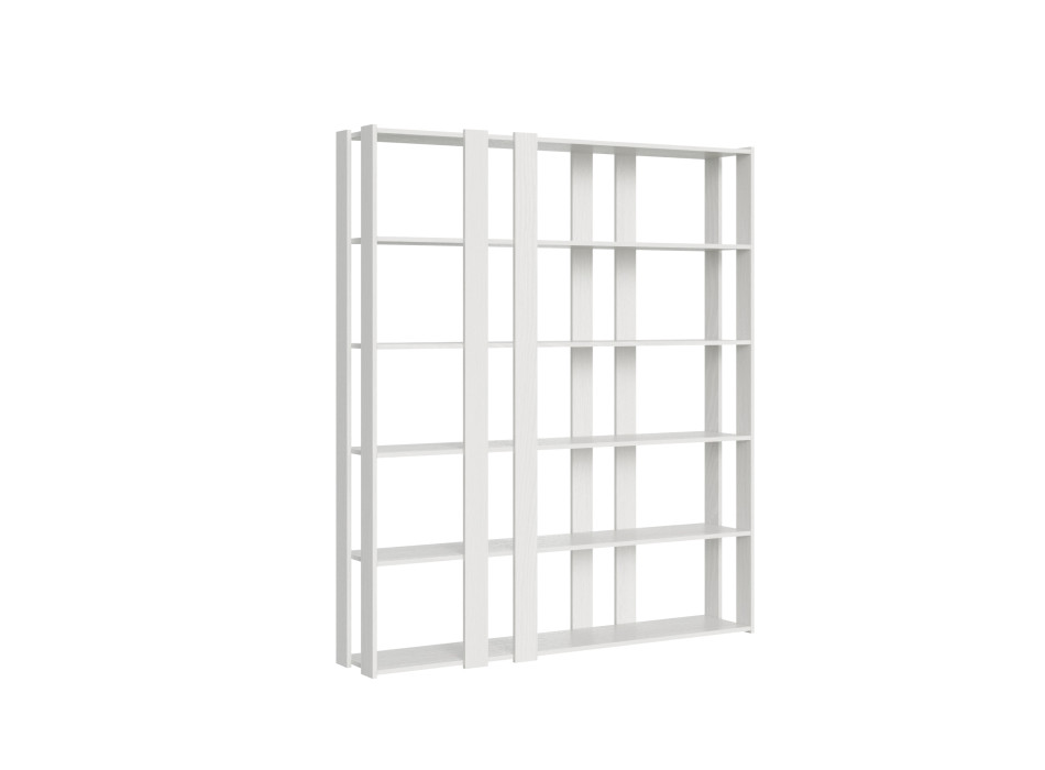 Libreria Kato - Composizione E Kato 6R 8 fasce lunghe Bianco Frassino