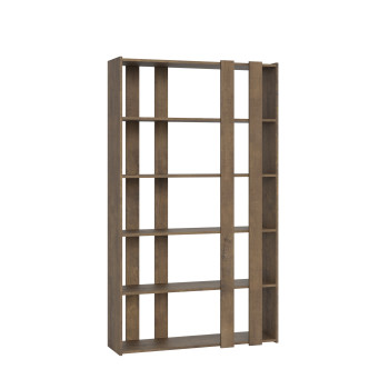 Libreria Kato Small - Composizione Small A Kato 6R 2 fianchi 4 fasce lunghe Bianco Frassino
