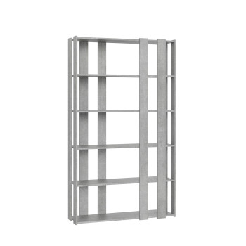 Libreria Kato Small - Composizione Small E Kato 6R 8 fasce lunghe Bianco Frassino