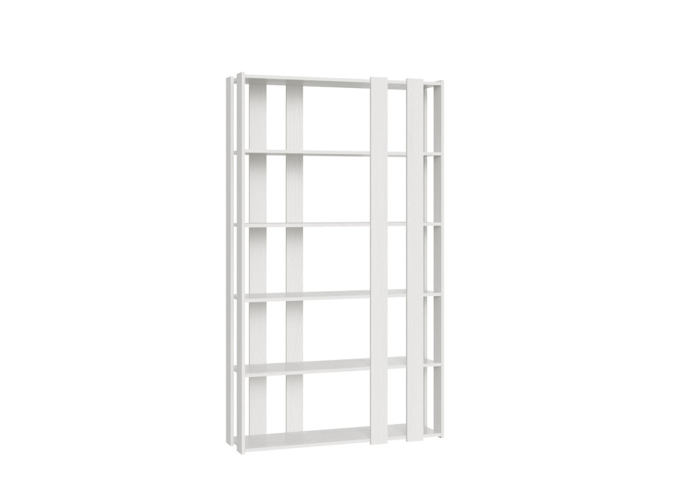 Libreria Kato Small - Composizione Small E Kato 6R 8 fasce lunghe Bianco Frassino