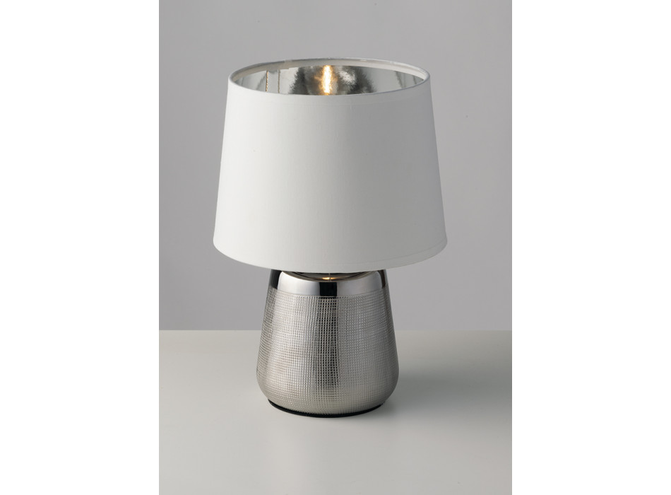 LUMETTO ECSTASY SILVER/BIANCO 1XE14 17X29CM