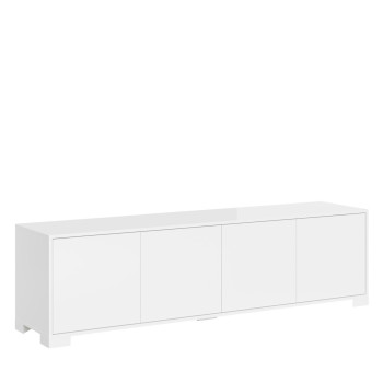 Madia/ Porta TV / Credenza alta Lumina Bianco Lucido - Porta TV 4 ante 172x40x48 cm Lumina bianco lucido